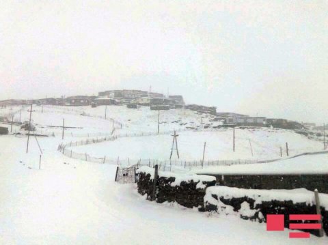 Azərbaycanın şimal bölgələrinə güclü qar yağıb