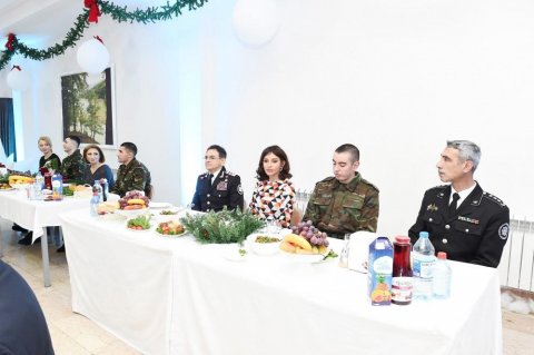 Mehriban Əliyeva hərbi hissədəki tədbirdə iştirak edib