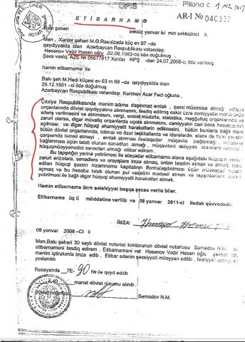 Gömrük generalımız Çexiyada 4 şirkət təsis etdirib Gömrük generalımız Çexiyada 4 şirkət təsis etdirib