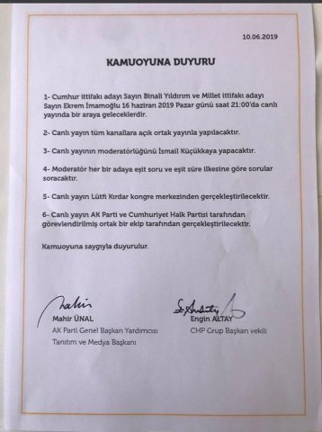 Binəli Yıldırım ilə Əkrəm İmamoğlu teleduelə çıxacaq