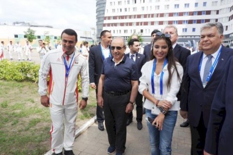 Leyla Əliyeva, Oqtay Əsədov, Yaqub Eyyubov... - Minskdə idmançılarımızla görüşdülər 