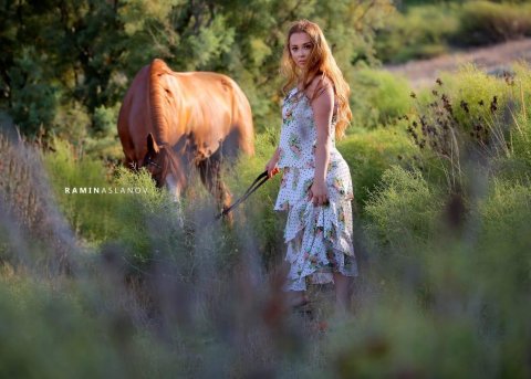 Xatirə İslamdan atla fotosessiya