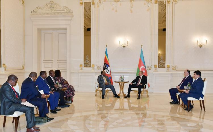 İlham Əliyev Esvatininin Kralı ilə görüşüb
