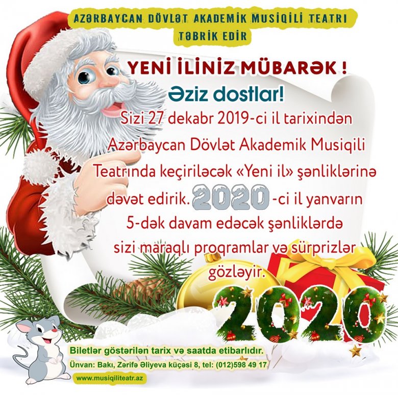 Musiqili teatrda hədiyyəli tamaşalar nümayiş olunacaq