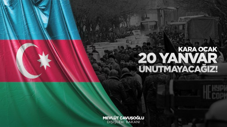 Çavuşoğlu 20 Yanvar faciəsi ilə bağlı Azərbaycan xalqına başsağlığı verib