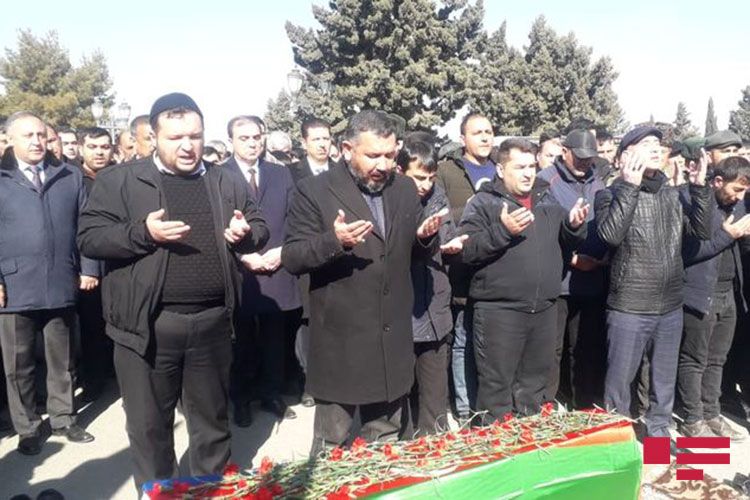 Şəhid hərbi qulluqçumuzla vida mərasimi keçirilib
