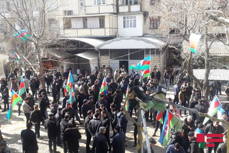 Şəhid hərbi qulluqçumuzla vida mərasimi keçirilib