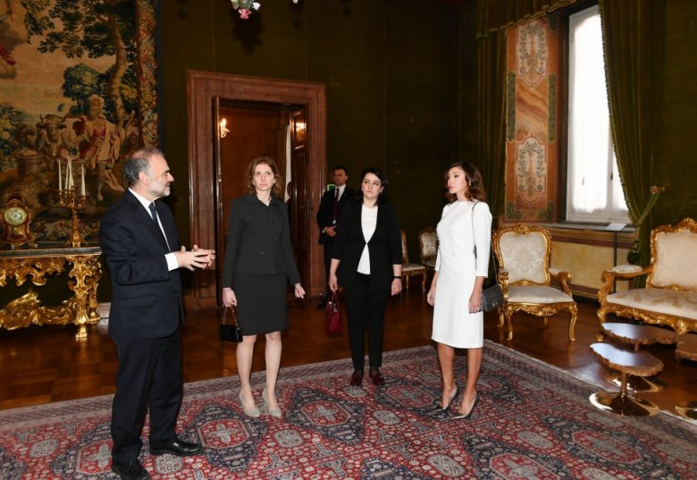 Mehriban Əliyeva İtaliyanın Kuirinale Sarayı ilə tanış oldu 