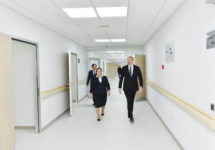 Prezident Qazaxda mərkəzi xəstəxananın açılışında iştirak edib