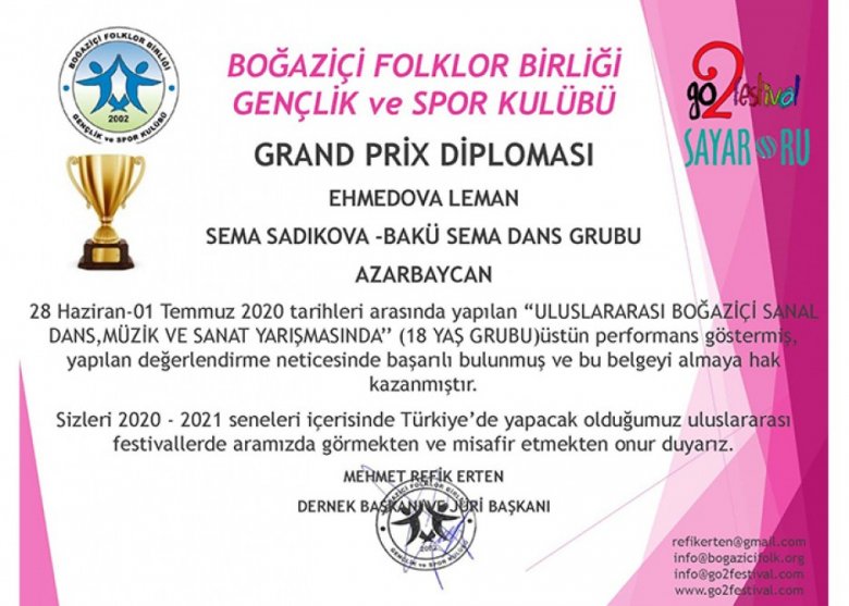 Ansambl beynəlxalq yarışmada uğur qazanıb