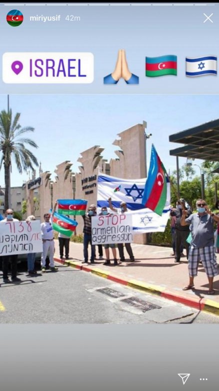İsraildə Azərbaycana dəstək aksiyası keçirilib İsraildə Azərbaycana dəstək aksiyası keçirilib