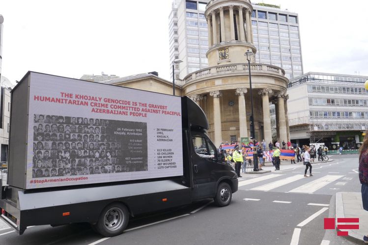 Londonda Ermənistanın təcavüzünə qarşı aksiya keçirilib