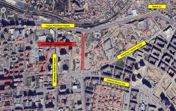 Babək prospektindən Ağ Şəhərə daxil olan yol bağlanır